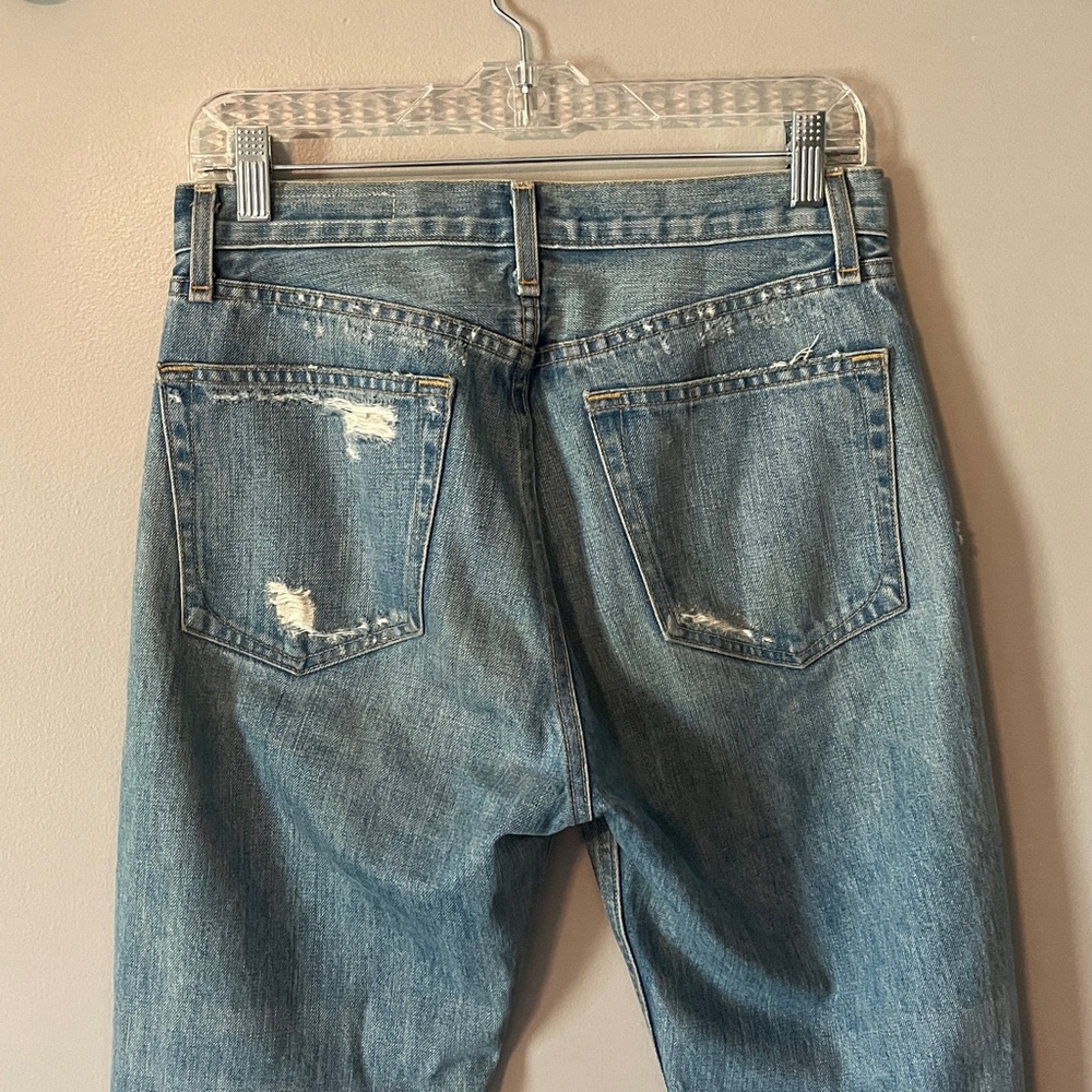 Rag & Bone High-Rise Distressed Ripped Ankle Modele Jeans in color: Shaker - Picture 8 of 16